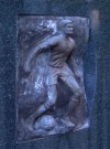 Сюжетный барельеф с изображением футболиста. Бронзовое литье. Патина. hspace=